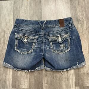 Premium Vanity Collection Original Shorts Low Rise Flap Bling Pockets Size 28